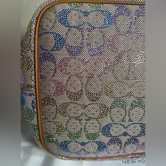 Coach Rainbow Crystal Kisslock Large Frame Bag #A11 - Picture 6 of 15